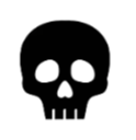 Skull 2-in-1 Waterproof Eyeliner Stamp Pen (Black)
