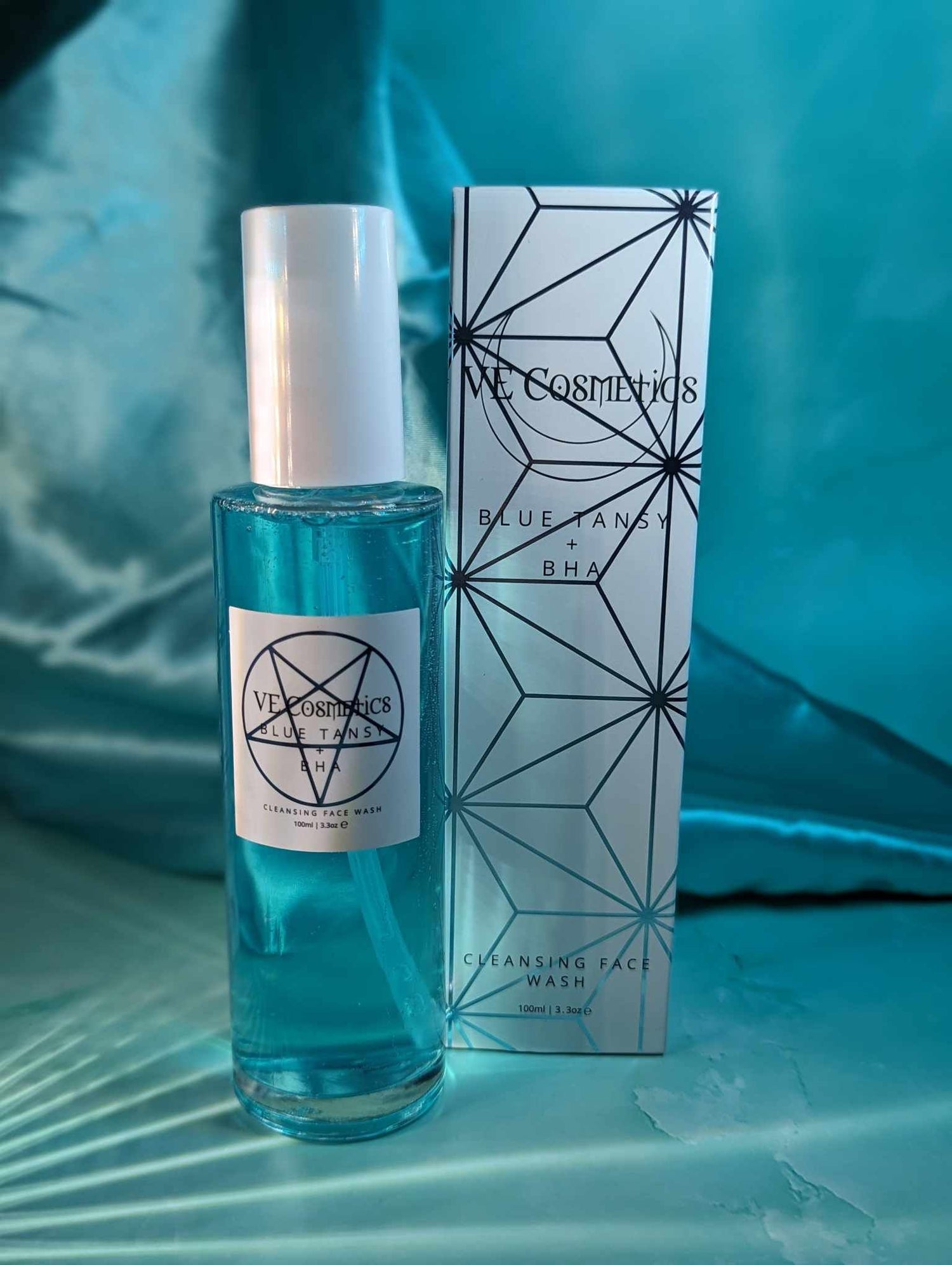 product shot on a blue background