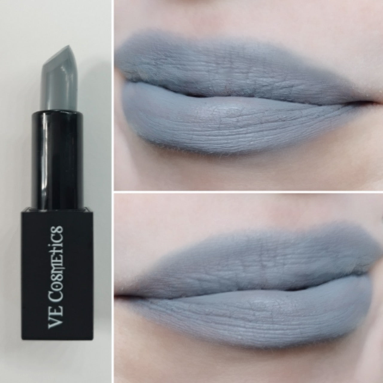 Meraki – Gothic Smokey Grey Satin Bullet Lipstick – VE Cosmetics