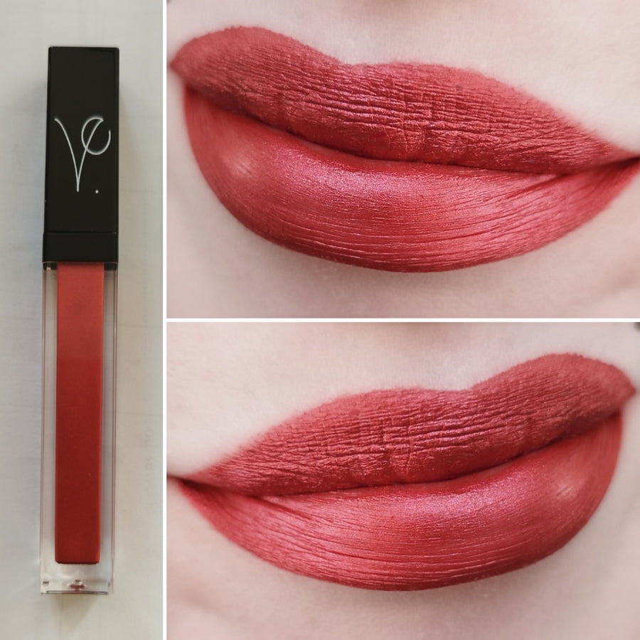 Lead Cosmetics Lead Metallic Crimson Lipstick | Vegan Gothic Makeup | VE Cosmetics