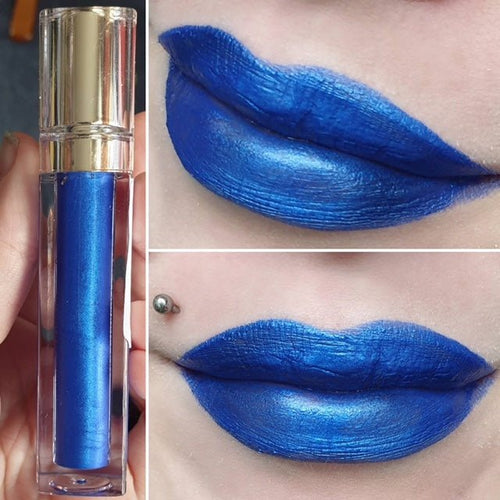 Blue gothic Metallic Lipstick vegan