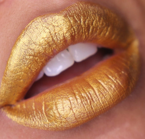 Gold Metallic Lipstick Alt Fashion