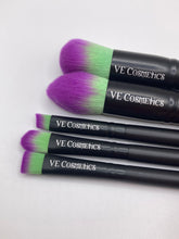 Load image into Gallery viewer, Vegan 5 Piece Brush Set (Green/Purple) - VE CosmeticsAccessories
