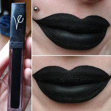 Load image into Gallery viewer, lips wearing surfer blackest black matte lipstick
