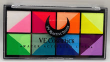 Load image into Gallery viewer, UV Reactive Split Cake water activated graphic Liner Palette - VE Cosmetics
